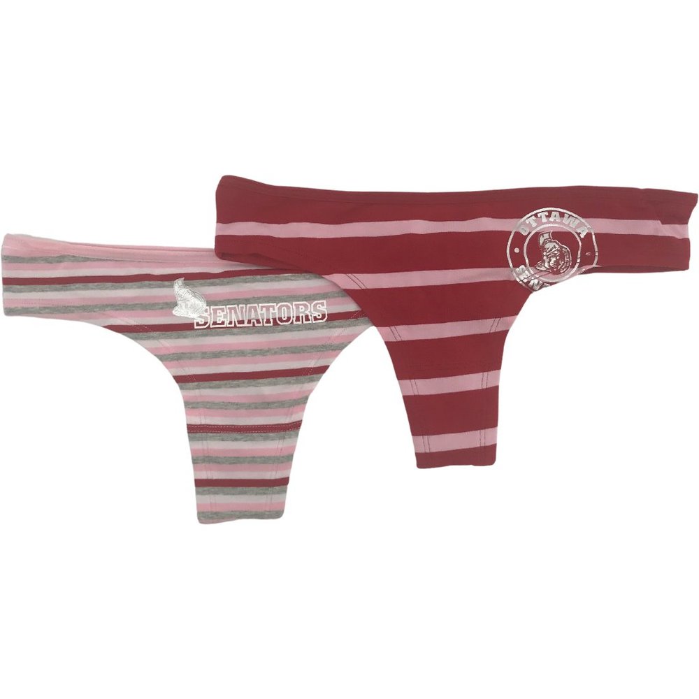 NHL | Women's Ottawa Senators Thong Underwear | Red, Pink & Grey | Various Sizes